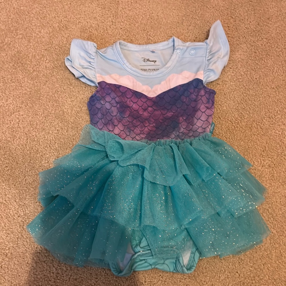 Posh Peanut Light Blue Teal Purple Mermaid Tulle Ariel princess bodysuit dress